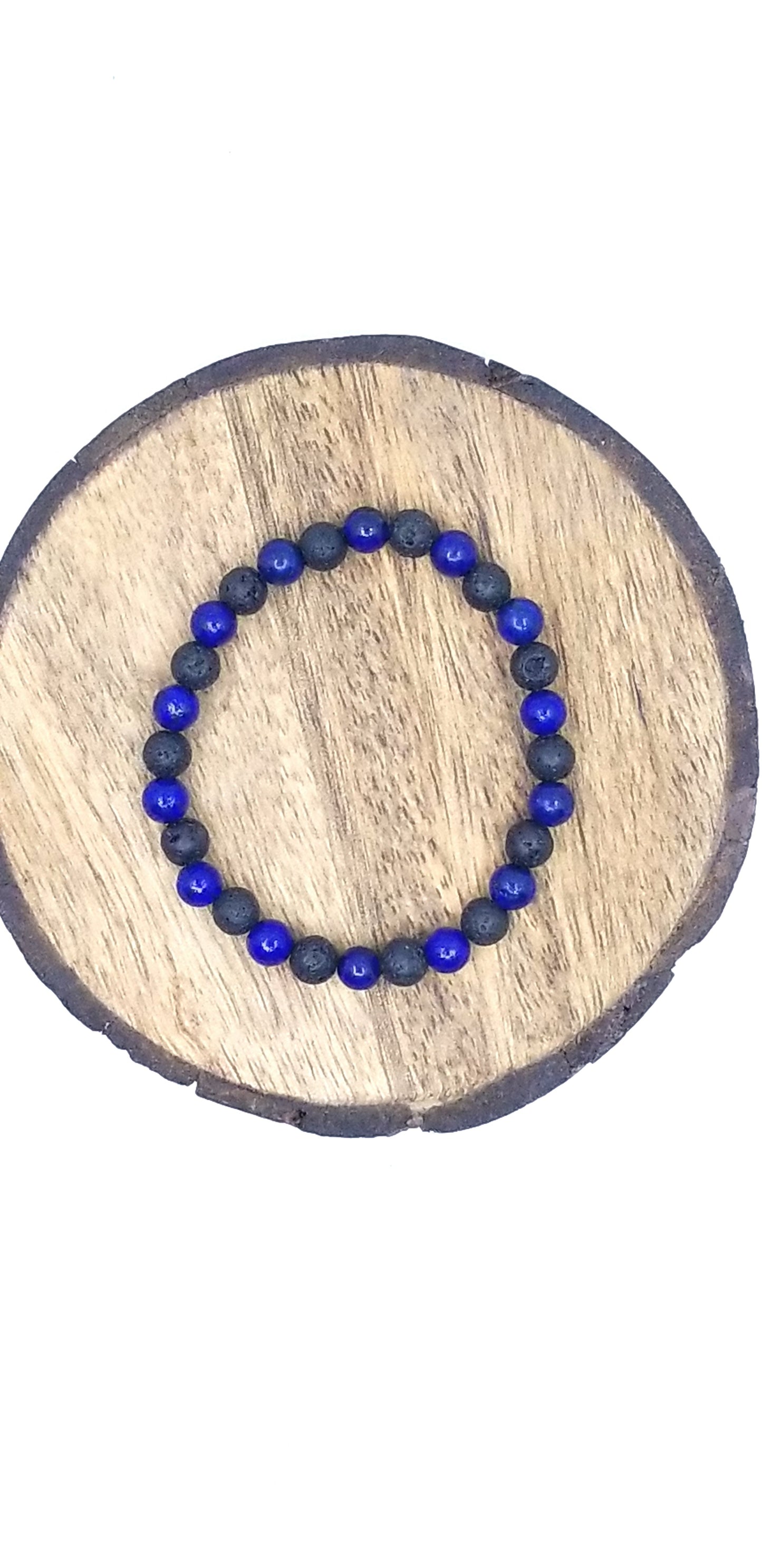 Lapis Lazuli and lavastone bracelet
